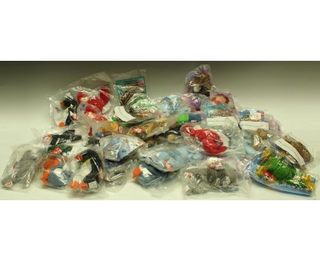 Toys &amp; Juvenalia - vintage McDonalds TY Beanie Babies, each sealed in original packaging