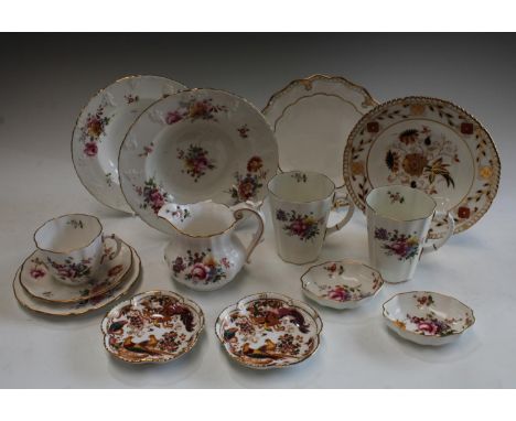 A pair of Royal Crown Derby Olde Avesbury five petal trinket trays; a Posies pattern teacup, saucer and tea plate, pair of mu