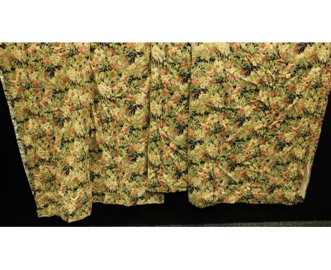 Textiles - a pair of vintage Liberty curtains, Cottage Garden; another pair similar