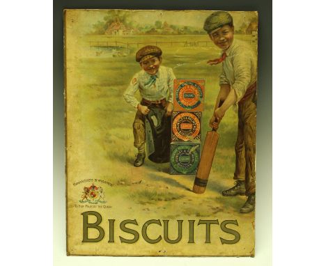 Advertising - Huntley and Palmers Biscuits, lithograph on board, 45cm x 35cm