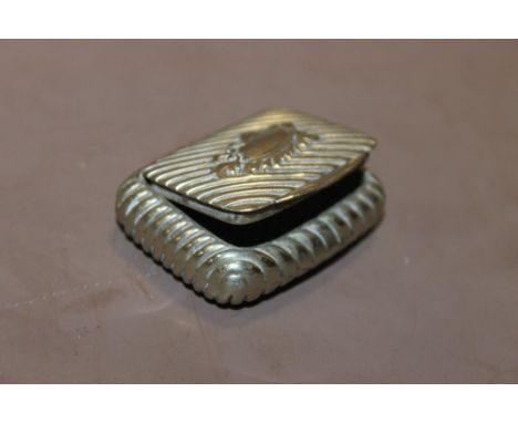 A WHITE METAL SNUFF BOX