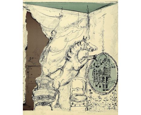 Romolo Esposito, 1913-1991,  Lithographie, handsigniert und num. 36/100, dat. 62, ca. 55x45cm, PP, u.Gl., R. ca. 76x65cmRomol
