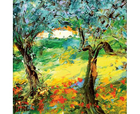 Frank Turc, 1944-2008,  Du cote de chez moi, Öl/Lwd, links unten signiert, rückseitig betitelt und dat. 1997, ca. 20x20cm, R.