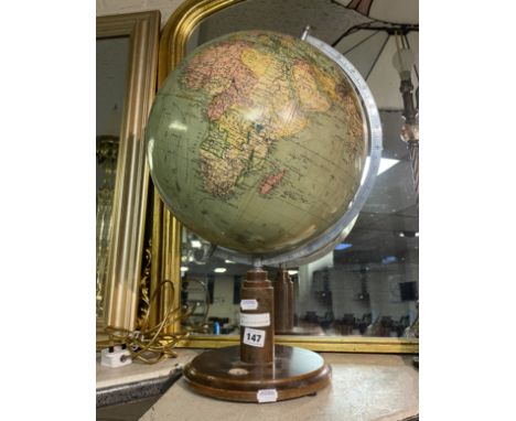 EARLY 1930'S GLOBE WITH COMPASS