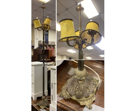 BRASS 3 BRANCH STANDARD LAMP