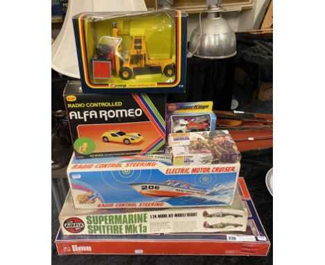 LIMA TRAIN SET, AIRFIX SPITFIRE MK2, RADIO CONTROLLED ALFA ROMEO 1970 &amp; OTHER ITEMS