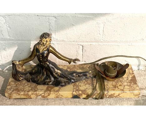 ART DECO FIGURE A/F - 30 CMS (L) APPROX