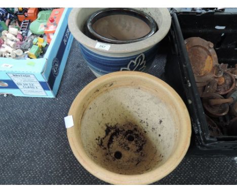 A selection of ceramic planter and pots
