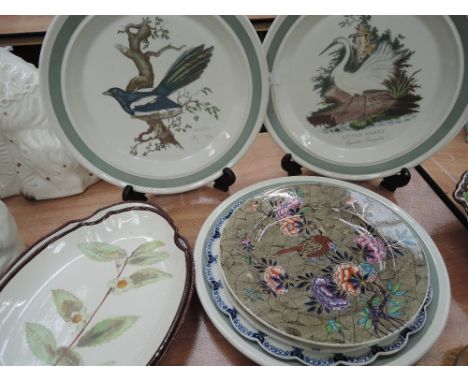 A selection of cabinet and collectors plates including Spode, Portmeirion etc