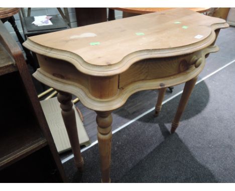 A pine console table