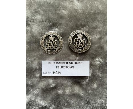 Militaria : 2 Silver Wound badges, First Silver Wound badge to No.46593 Wounds 20th March 1919, Harry W. Rance Middlesex Regi