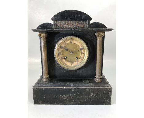 Victorian slate mantle clock