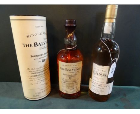 A bottle of Balvenie Founders Reserve Malt Scotch Whisky, aged 10 years, 70cl, in original box, together with a bottle of Gle