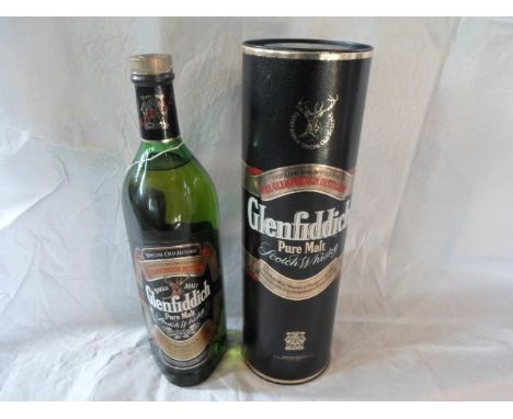 A bottle of Glenfiddich Single Malt Scotch Whisky, Special Old Reserve, 1ltr, 42% vol, in original tube.