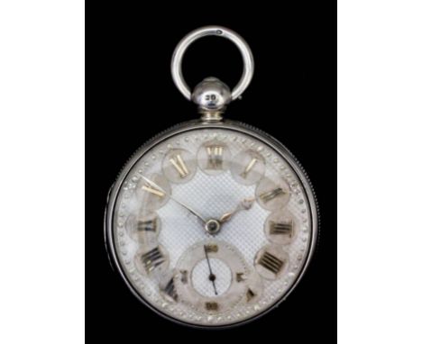 A George IV silver cased verge pocket watch by George Yonge &amp; Son, Strand, London, No. 8466, the engine turned dial with 