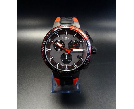 GENTLEMAN'S TISSOT T-BIKE LA VUELTA SPECIAL EDITION CHRONOGRAPH WRISTWATCHthe dial with three subsidiary dials and date apert