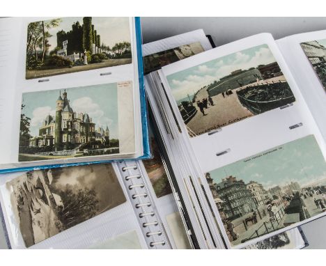 Postcards, a collection of approx 650 Edwardian cards in eight modern albums inc, Lighthouses (50), RP's Margate  & Eastbourn