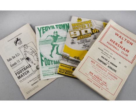 Non-league, approximately one hundred programmes from a variety of years ranging from Maidstone to Bugle in Cornwall