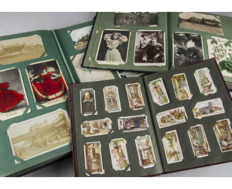 Postcards, a good selection of approx 550 Edwardian cards in three vintage albums including, RP's Charabanc, passengers aboar