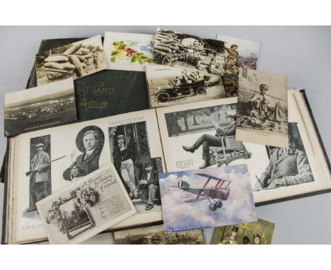 Postcards, a mixed collection of approx 400 Edwardian cards in three vintage albums ( albums AF)  including, RP's Canadian Lo