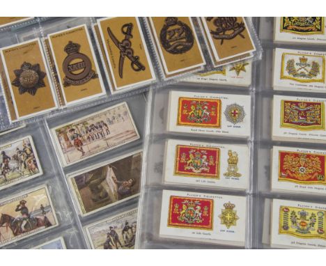 Cigarette Cards, Military, a collection of sets by Players to include RAF Badges (with motto), Military Head-Dress, Army Corp