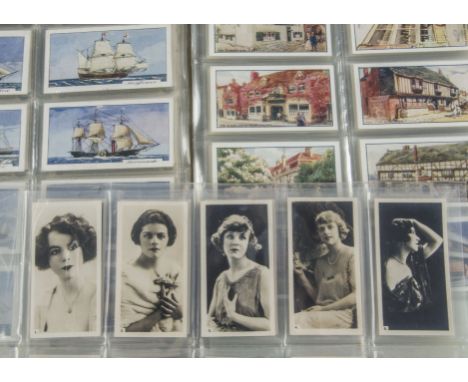 Cigarette Cards, Lloyds, three sets to name Tricks & Puzzles, Old Inns and Atlantic Records, also includes MarcoVitch Beautie