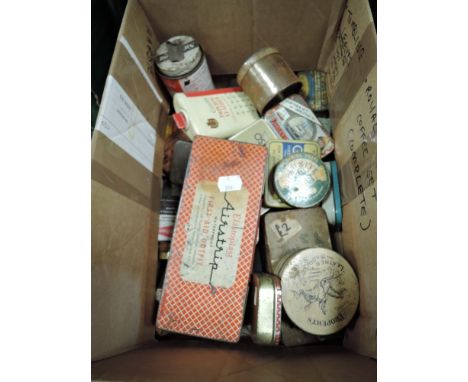 A selection of vintage advertising tins.
