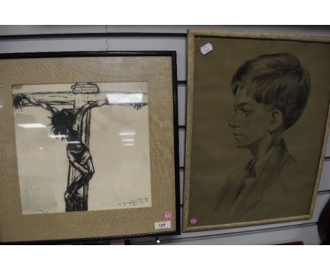 A selection of prints and original portrait sketch