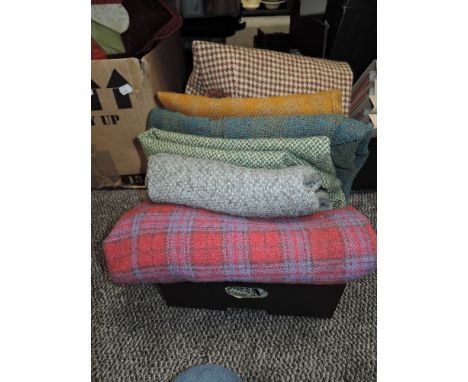 A box full of vintage ladies wool and wool blend skirts, predominantly around 1950s and 1960s.