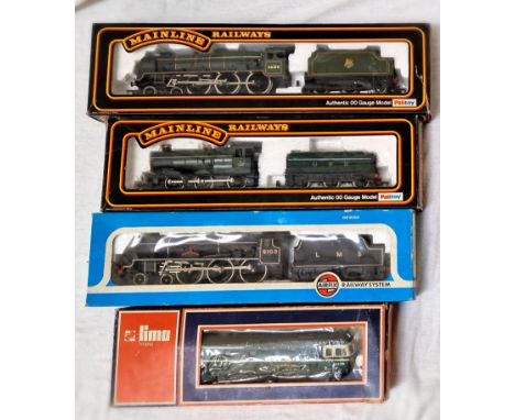 Four assorted 00 gauge locomotives to include Mainline 37-057 &amp; 37-058, Airfix 54120-0 &amp; Lima 5115 MW, all boxed.  