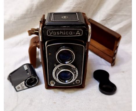 A Yashica medium format camera.  