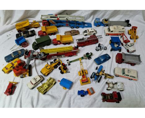 A collection of die cast model vehicles including Matchbox, Corgi, Dinky etc.  