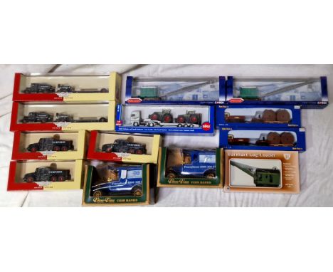 A box of assorted diecast vehicles &amp; 2 coin banks to include 2 x Corgi, 4 Langley model kits &amp; 5 x SA scale autos etc