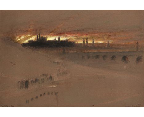 Albert Goodwin, RWS (British, 1845-1932)The City of Dis signed and dated '1918/Albert Goodwin' (lower right); inscribed 'The 