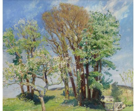 Dame Laura Knight, RA, RWS (British, 1877-1970)Spring landscape signed 'Laura Knight' (lower left)oil on canvas64 x 76cm (25 