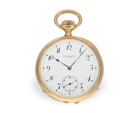 Taschenuhr: Rarität, großes Patek Philippe Ankerchronometer, speziell gefertigt für den Hofuhrmacher Th. Wolff in Berlin, mit