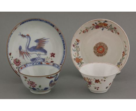 An attractive eggshell Tea Bowl and Saucer, Yongzheng (1723-1735), enamelled and gilt with flowers, pomegranates, finger citr