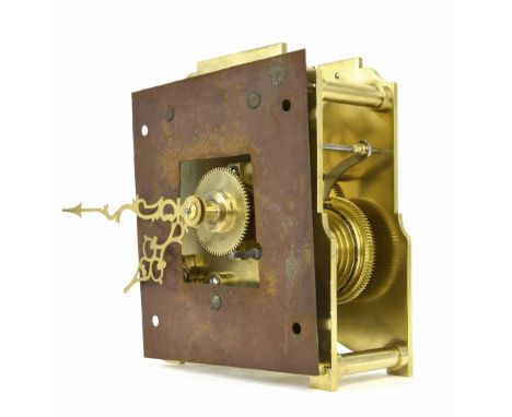 Good single fusee public clock movement with deadbeat escapement (with pendulum, but missing dials and one set of hands)