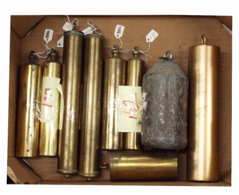 Three pairs of various weights and three single clock weights (9)