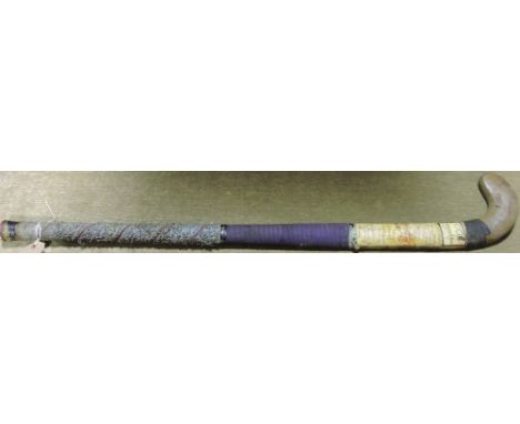 Olympic hockey stick, India squad for the Melbourne 1956 Olympic games, signed by captain and entire squad