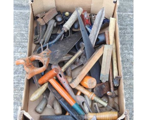 A collection of workshop hand tools