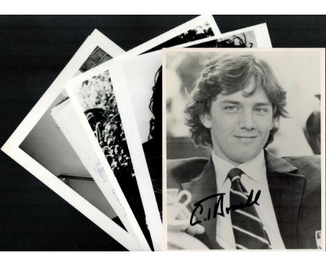 Actors signed collection. 5 photos. Including Dennis Quilley, CT Howell, Michael Hodgson. Good condition. All autographs come