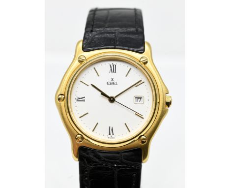 Damenarmbanduhr, bezeichnet EBEL, Modell "Sport Classique", 90- er Jahre. 750/- Gelbgold. Gesamtgewicht ca. 50,4 g. Mattierte