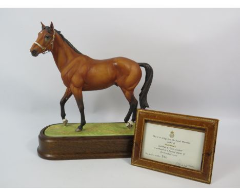 Limited Edition Royal Worcester Race Horse figurine Nijinsky Modelled by Doris Lindner, 374 of 500. Comes with certificate an