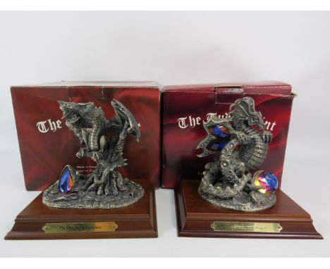 Pewter Myth and magic figures The dragon of darkness and the great moon dragon. The tallest is 6 1/4". With boxes