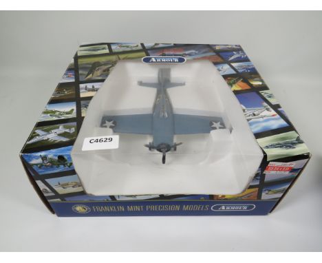 Die Cast 1:48 Scale Model by Franklin Mint from the Armour Collection series of a F4 Wildcat Fighter in operation Torch liver