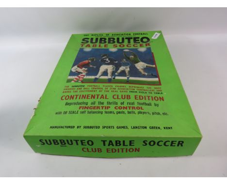 Subbuteo Continental edition table top football set.