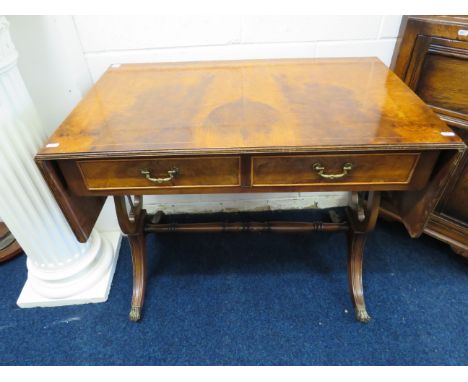 Small sofa Table with Folding extensions. Dummy drawers to rear. See photos. 