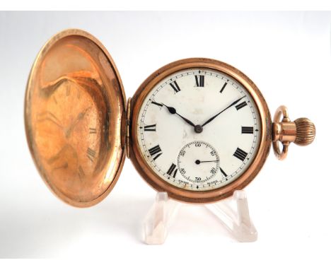 Swiss Made Zenith Pocket watch, serial number 276793B  Denison 10ct Gold plated case, Crown Wind with subsidiary dial. Approx