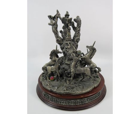 Pewter Myth and Magic The Gathering of the Unicorn, 10" tall.